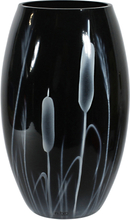 Nybro Crystal - Dunkjevle vase 20 cm svart