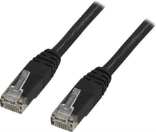 DELTACO Network Cable | Cat 6 | U/UTP | Low smoke/halogen free | Patch round (standard) | Black | 0.