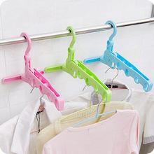 Creative Folding Multifunction Clothes Hanger Hook Wall Hanging Five Hole Drying Rack