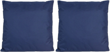 Set van 2x stuks bank/Sier kussens voor binnen en buiten in de kleur donkerblauw 45 x 45 cm Tuinkuss