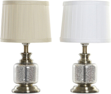 Bordlampe DKD Home Decor Beige Hvid 220 V 50 W (20 x 20 x 36 cm) (2 enheder)