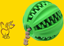 Pet Toy Cartoa Toy Pet Leaking Ball Mill Rubber Toy Cleansing Ball, Specification: Large (Green)