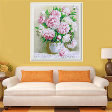 40*50cm Beauty Peony Flowers DIY Paint By Number Kit Digital Canvas Painting Home Decor