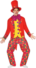 Färgglad Clown Maskeraddräkt - X-Large