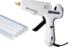 Professional Hot Melt Glue-Gun Dual Power 60W 100W Metal Nozzle with 11pcs Glue Sticks for DIY Arts & Crafts Projects Handcraft Decoration Carpentry Repairs Tool Wood Glass Plastic