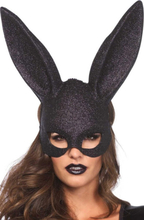 Leg Avenue Black Glitter Rabbit Mask