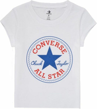 Børne Kortærmet T-shirt Converse Timeless Chuck Patch Hvid 12-13 år