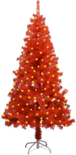 vidaXL Kunstig juletre med LED og stativ 150 cm PVC rød