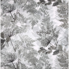 Blomstret tørklæde damer 90 x 90 cm polyester mintgrøn/grå