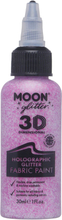 Moon Creations Holographic Glitter Fabric Paint - Rosa