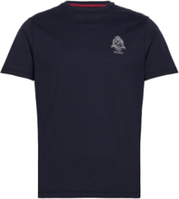 Heritage Logo Tee T-shirts Short-sleeved Marineblå Hackett London*Betinget Tilbud