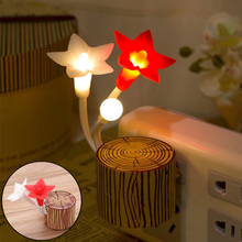 Flower Wall Socket LED Sensor Night Light Lamp Baby Kids Bedroom Decor US Plug Home Decor
