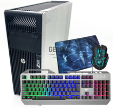 Lille Gamer Pakke | HP Workstation Z620 TWR Gaming - GTX 1660 6GB | Intel Xeon E5 | 16 GB | E5-2620 | 500 GB SATA | Flot stand | Brugt Gamer Stationær