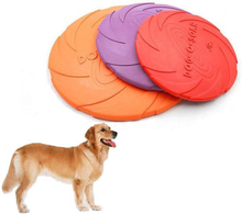 18cm Pet Dog Frisbee Rubber Floating Flying Disc Pet Products Dog Bite Training Soft Frisbee