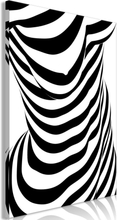 Canvastavla - Zebra Woman Vertical (Fotokonst)