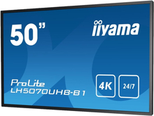 iiyama LH5070UHB-B1 skyltställ Platt skärm för digital skyltning 125,7 cm (49.5") VA 700 cd/m² 4K Ultra HD Svart Inbyggd processor Android 9.0 24/7