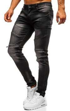 Czarne jeansowe spodnie męskie slim fit Denley R31004S0