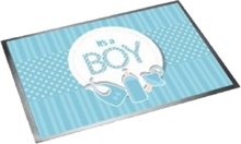 Geboorte feestartikelen deurmat geboorte jongen 40 x 60 cm