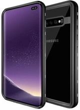 REDPEPPER IP68 Waterproof Phone Case Fingerprint Unlock Clear Back Case for Samsung Galaxy S10 - Bla