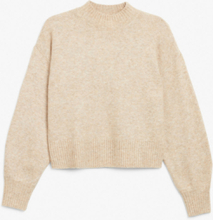 Knitted turtleneck sweater - Beige