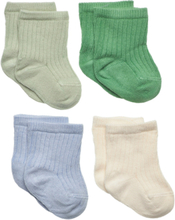 Sock 4P Sock Ribb Socks & Tights Grønn Lindex*Betinget Tilbud