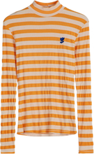 Ribbed Striped Long Sleeve T-Shirt Tops T-shirts & Tops Long-sleeved Orange Bobo Choses