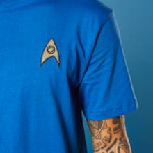 Embroidered Science Badge Star Trek T-shirt - Royal Blue - S - royal blue