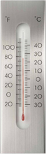 Nature Utendørs veggtermometer aluminium 7x1x23 cm