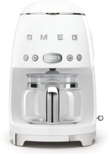 Smeg 50''s Style Kahvinkeitin DCF02WHEU (valkoinen), Suodatinkahvinkeitin, 1,4 L, Jauhettu kahvi, 1050 W, Valkoinen