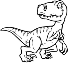 Dinosaurus wallsticker. Velociraptor baby. 58x61cm.