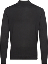 Slhtown Merino Coolmax Knit Mock B Noos Tops Knitwear Turtlenecks Black Selected Homme