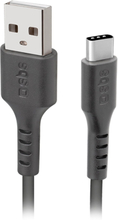 SBS USB C til USB A kabel. 2 m. - Sort