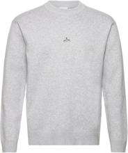 M. Hanger Knit Crew Designers Sweatshirts & Hoodies Sweatshirts Grey HOLZWEILER