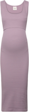 Signe S/L Dress Maxikjole Festkjole Purple Boob