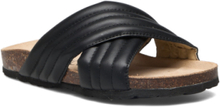 Biadonna Puffer Slide Shoes Summer Shoes Flat Sandals Svart Bianco*Betinget Tilbud