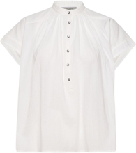 Meg Blouse Tops Blouses Short-sleeved White HUNKYDORY