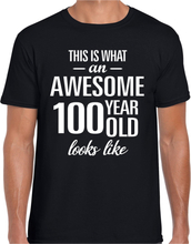 Awesome 100 year / 100 jaar cadeau t-shirt zwart heren