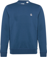 L/S Sticker Pete Fle Tops Sweatshirts & Hoodies Sweatshirts Blue Original Penguin