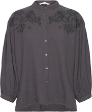 Danielle Shirt Tops Shirts Long-sleeved Grey ODD MOLLY