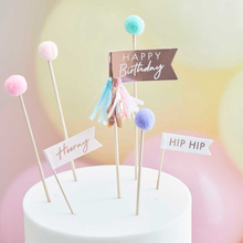 Cake toppers pastell, 11-pack