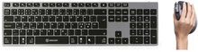 Voxicon Slim Metal Keyboard 290 Grey + Ergomouse M618x Nordisk