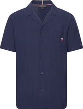 Ss Woven Pj Shirt Underwear Night & Loungewear Pyjama Tops Navy Tommy Hilfiger