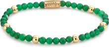 Rebel and Rose RR-40067-G Rekarmband Beads Green Harmony 4 mm groen-goudkleurig XS 15,5 cm