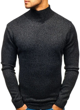 Sweter męski golf czarny Denley H1801