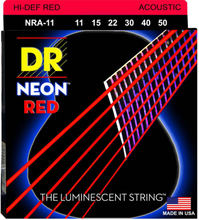 DR Strings NRA11 Neon Red western-guitar-strenge, 011-050