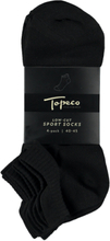 Sport Socks, Low-Cut 4-P, Black 40/45 Underwear Socks Regular Socks Black TOPECO