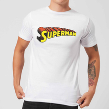 DC Superman Telescopic Crackle Logo Men's T-Shirt - White - M
