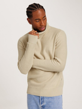 Selected Homme Slhaxel Ls Knit Roll Neck W Pologensere Oatmeal Melange