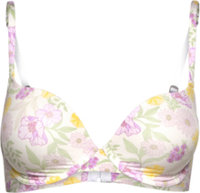 Made Of Recycled Material: Underwire Bra With A Floral Print Lingerie Bras & Tops Wired Bras White Esprit Bodywear Women