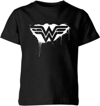 Justice League Graffiti Wonder Woman Kids' T-Shirt - Black - 7-8 Years - Black